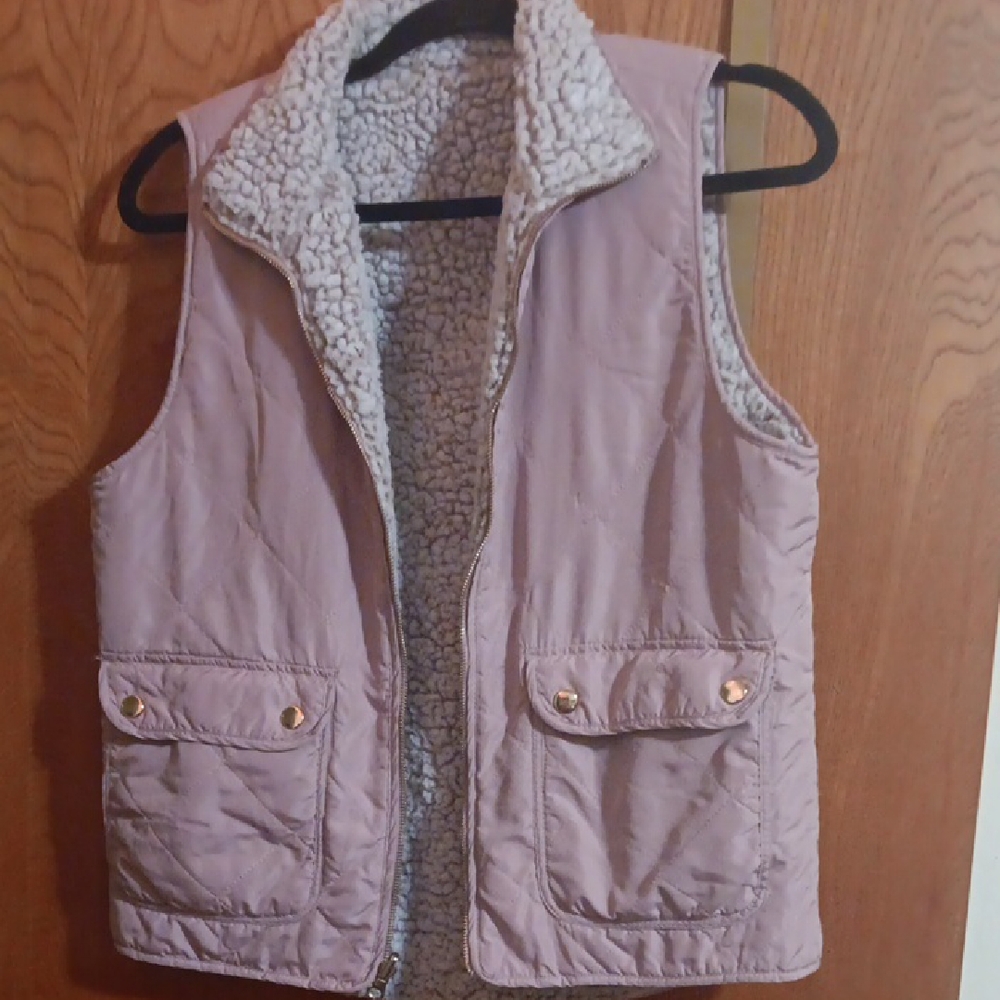 Pink Sherpa Lined Vest